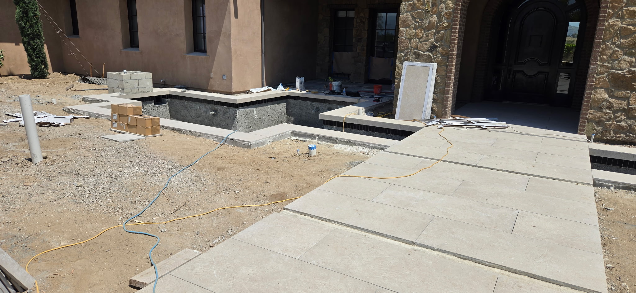 Pool concrete almost finished