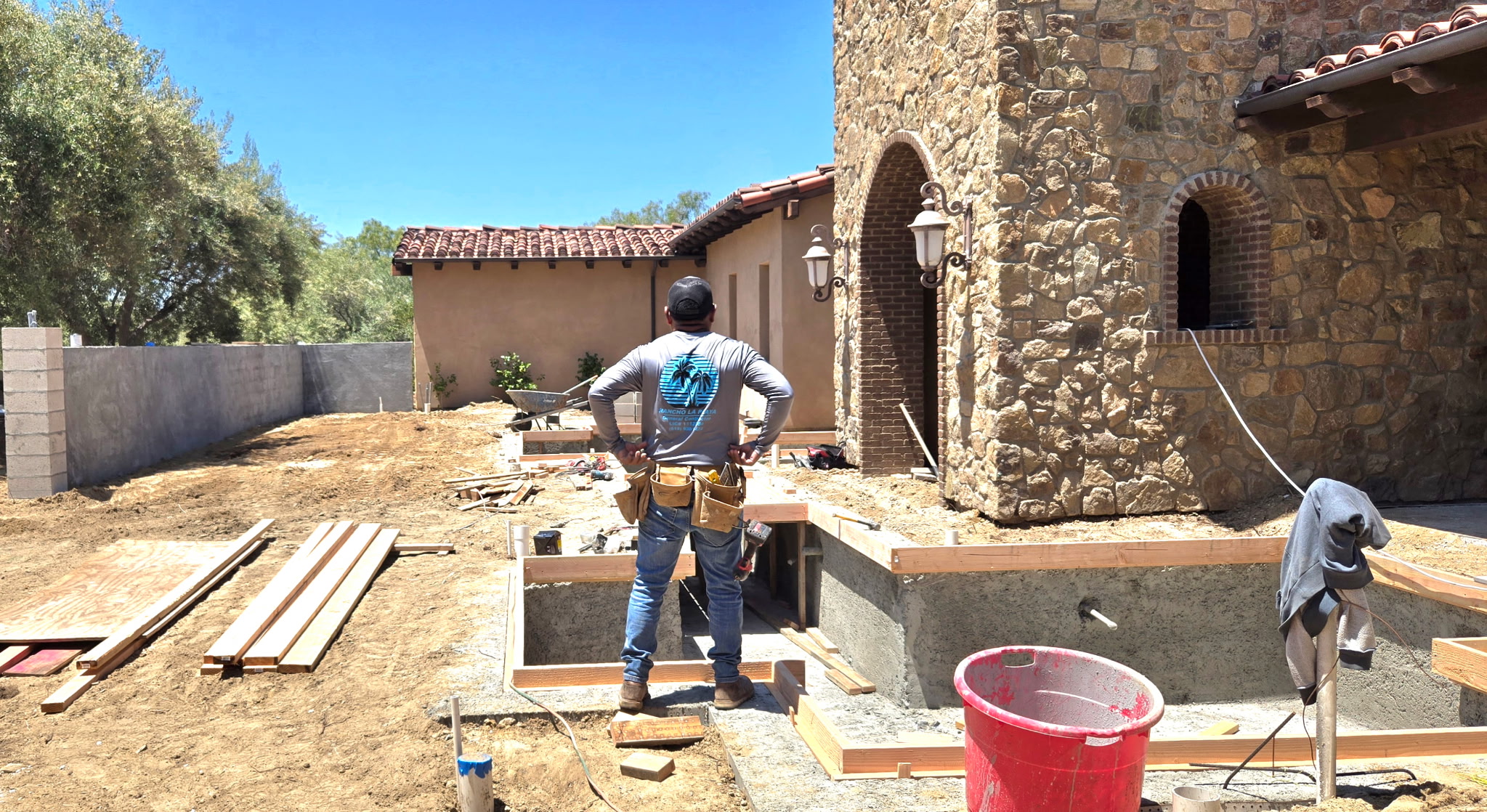 Pool concrete deck